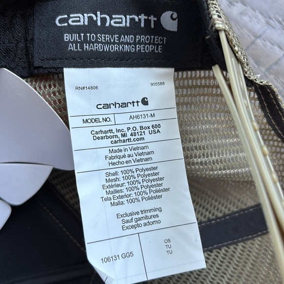 Carhartt Trucker Force Sweatband,Camo,logo graphic snapback cap,mesh panel,tree - Picture 9 of 10
